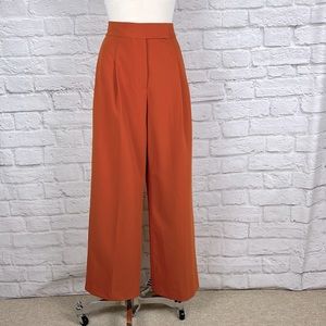 Zara orange wide leg pants size M